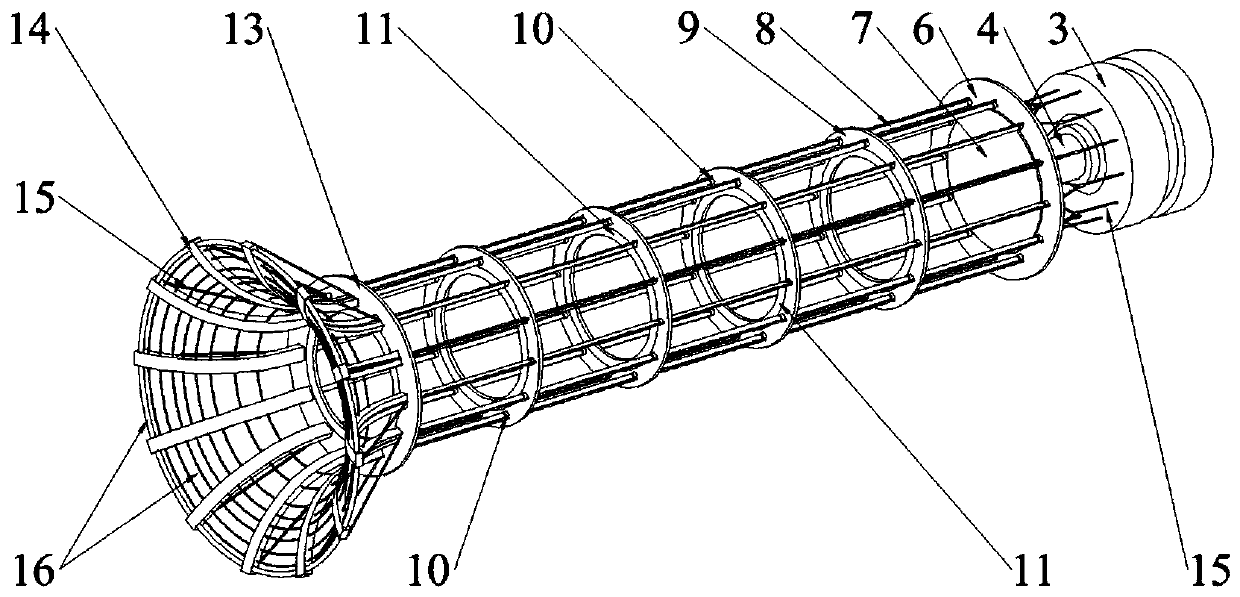 AUV (autonomous underwater vehicle) release and recovery device driven by hydraulic linkage device and applied to ultra-large type UUV (unmanned underwater vehicle)