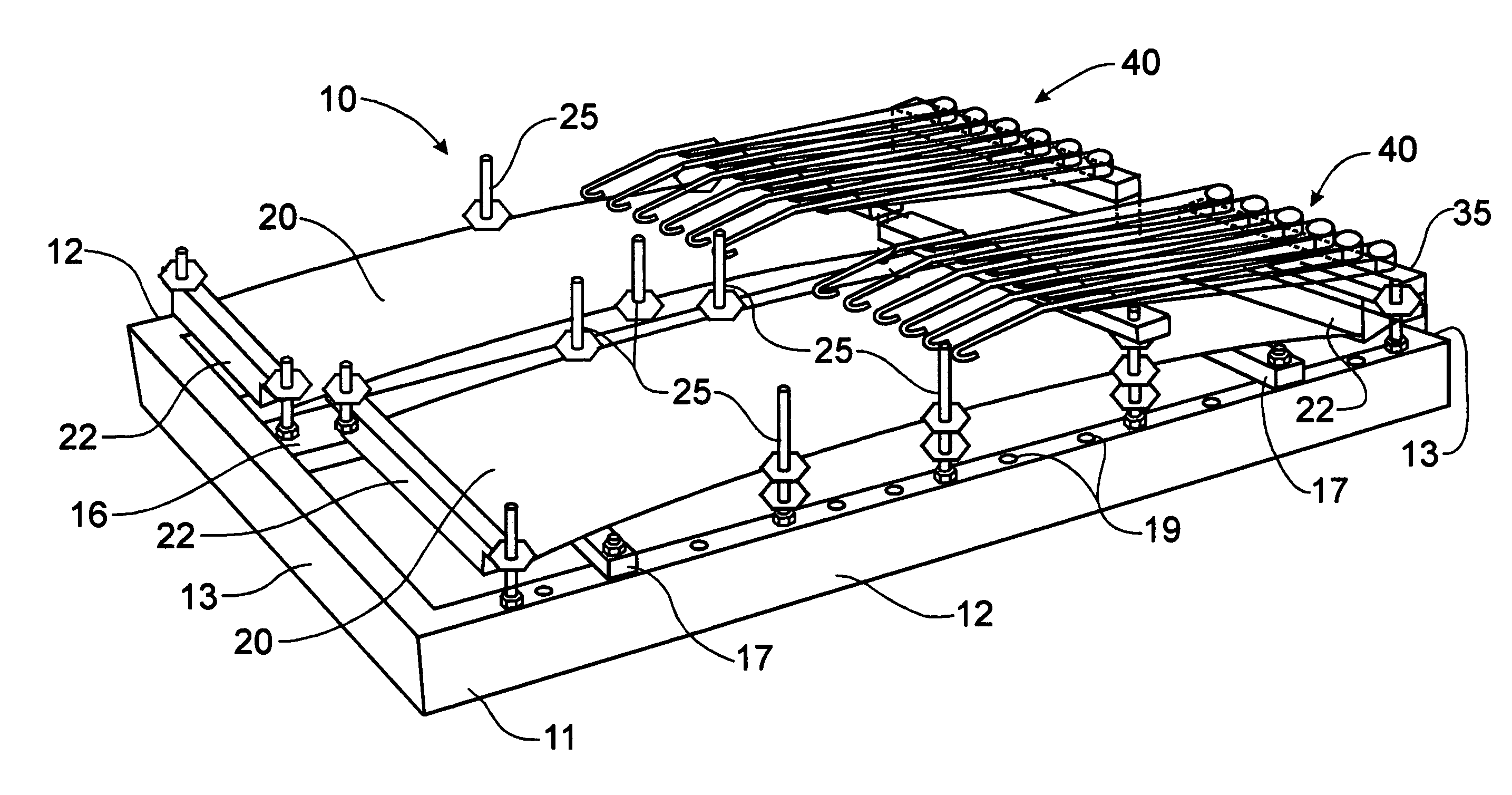 Test fixture for the aging of wiper blades in a laboratory