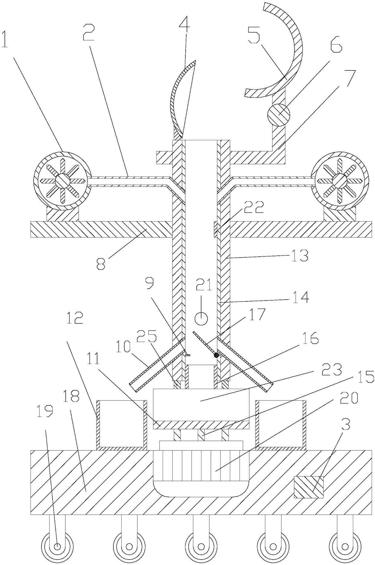 Reflection automatic tea sunning device and application method