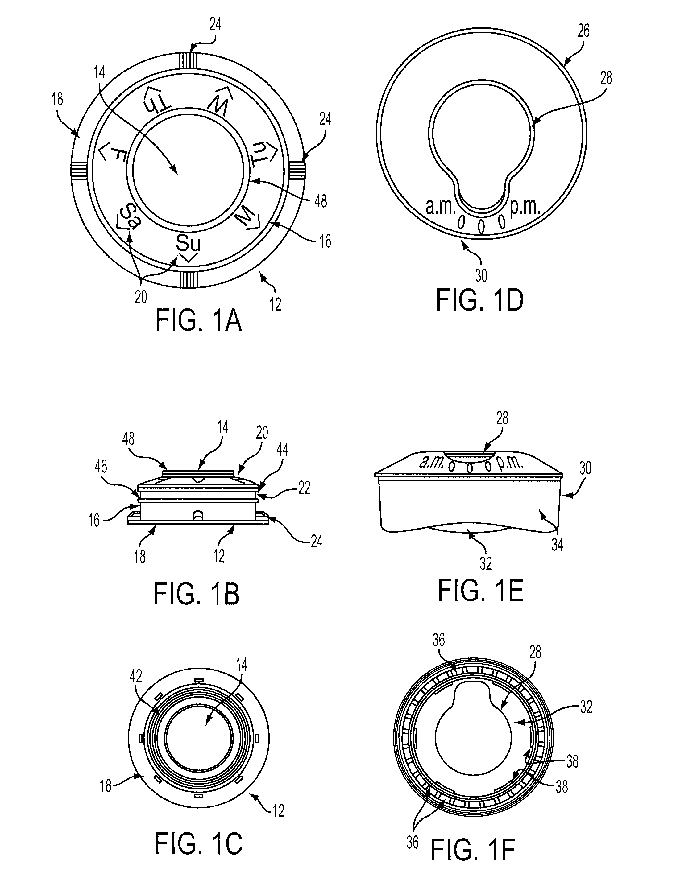 Container with Adjustable Date Indicium