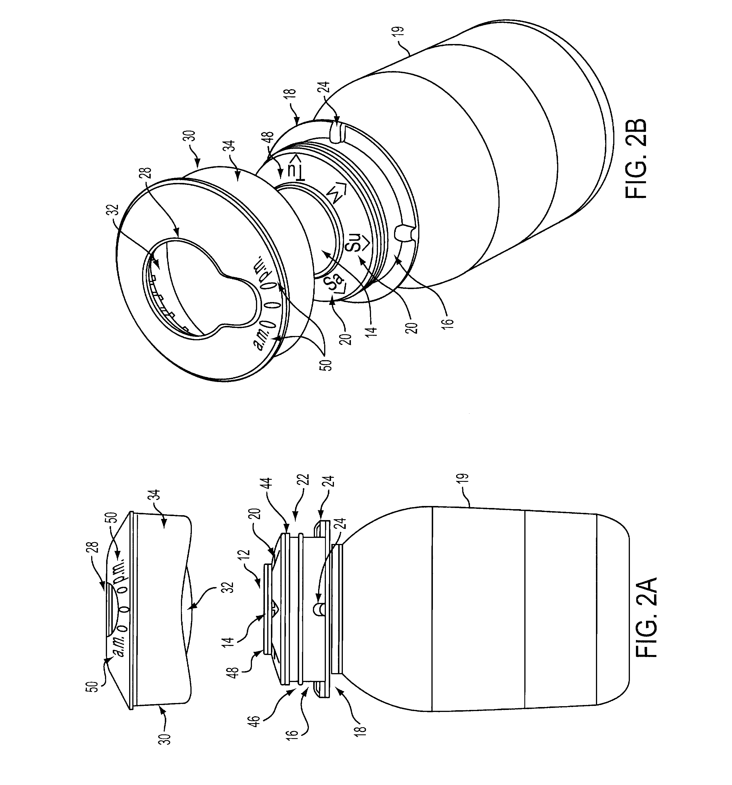 Container with Adjustable Date Indicium