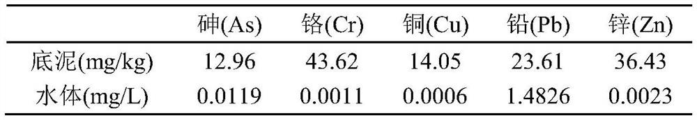 A method for enriching heavy metals in eutrophic water by using the arrangement of submerged plants