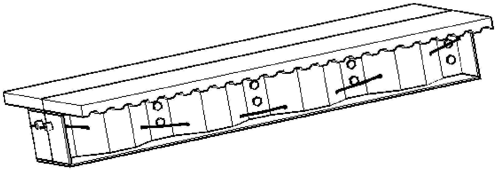 Assembly type prestress honeycombed web composite beam