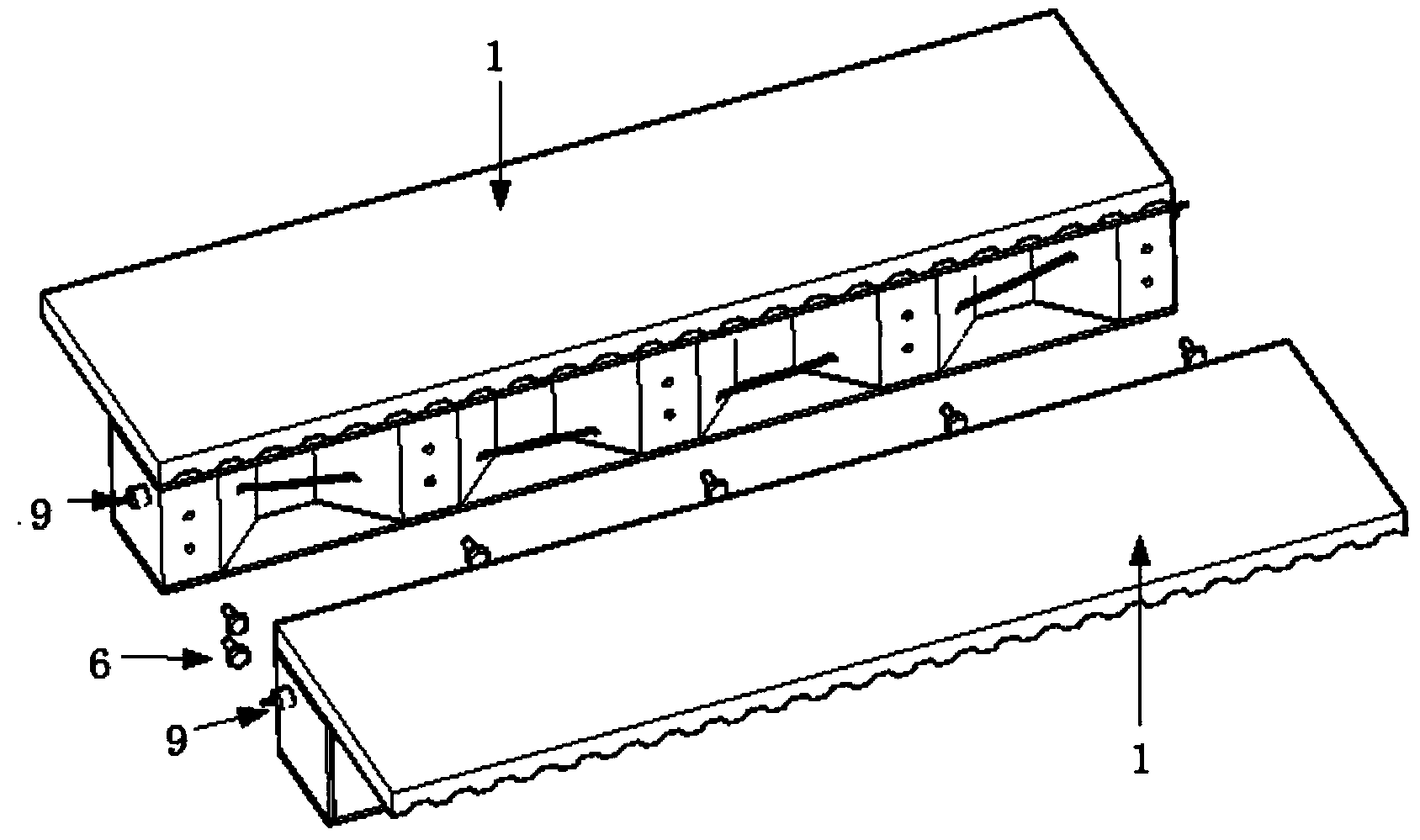 Assembly type prestress honeycombed web composite beam