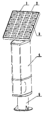 Intelligent solar energy receiving device for driving safety induction system in fog area