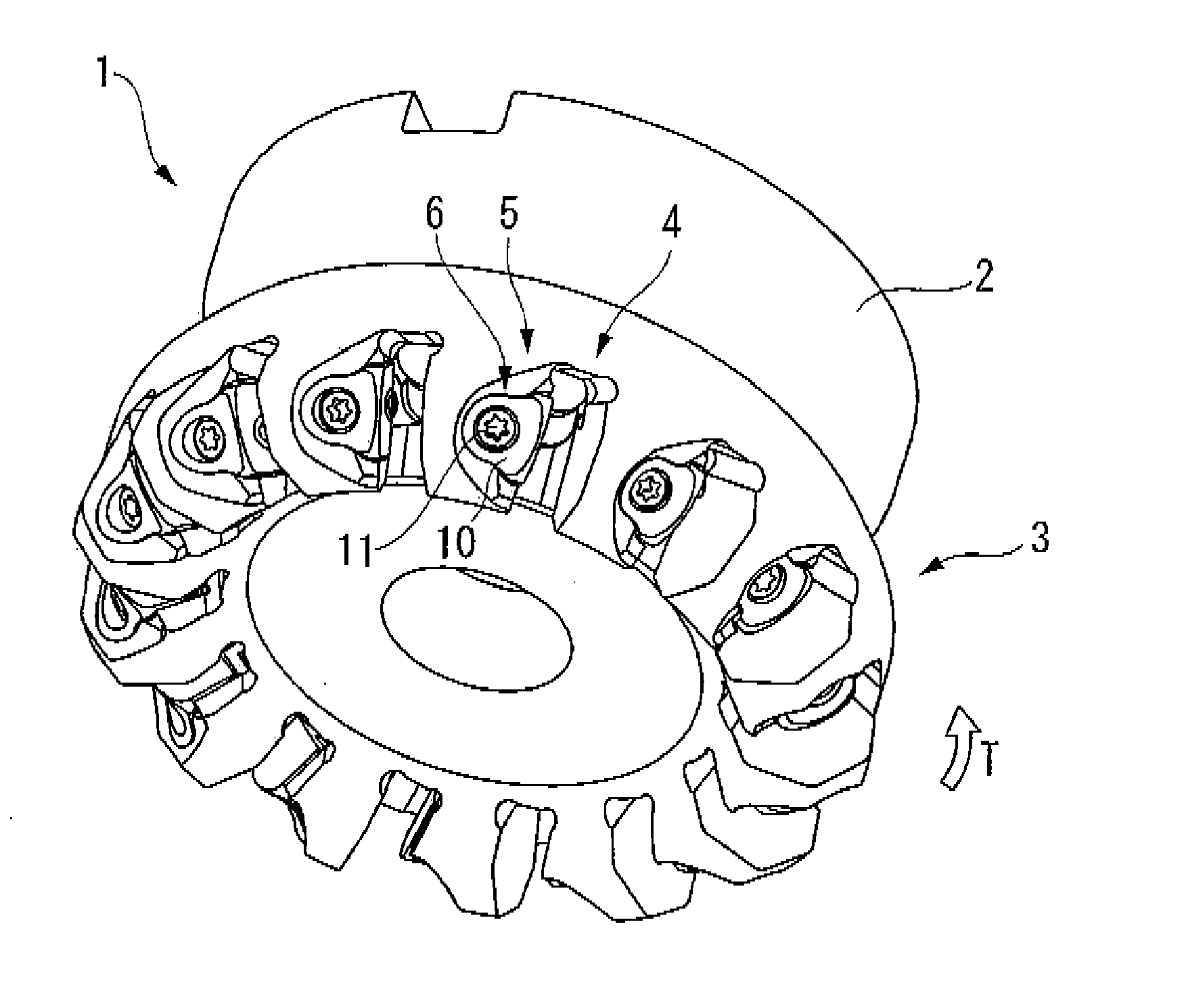 Insert clamping wedge and insert-detachable type cutter