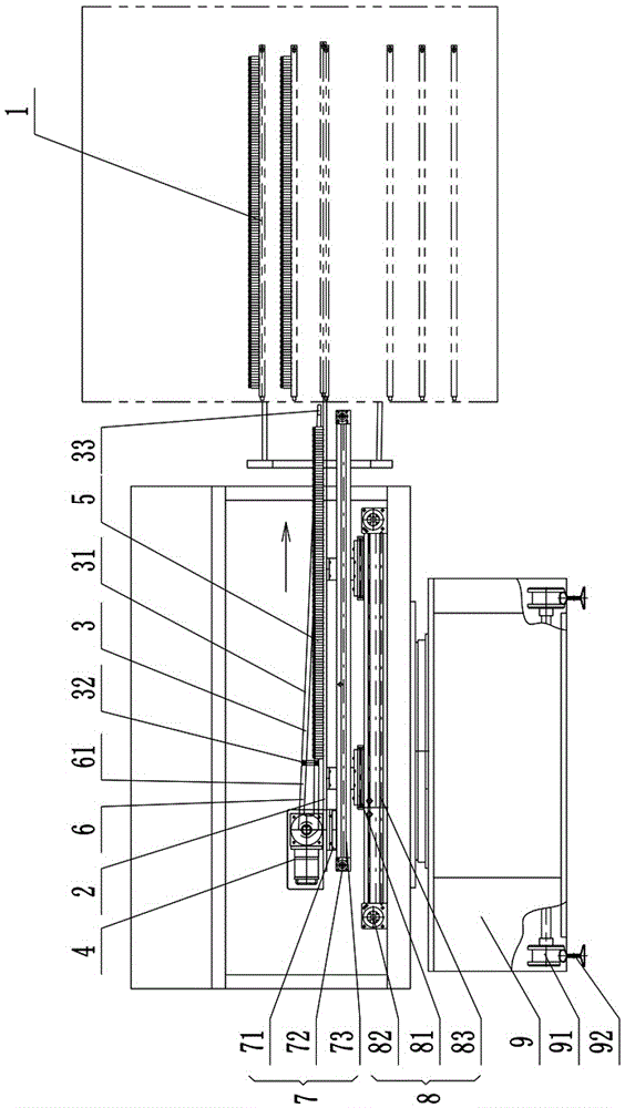 An automatic feeding and discharging device and feeding and discharging method