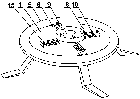 Tire clamping mechanism for land leveller