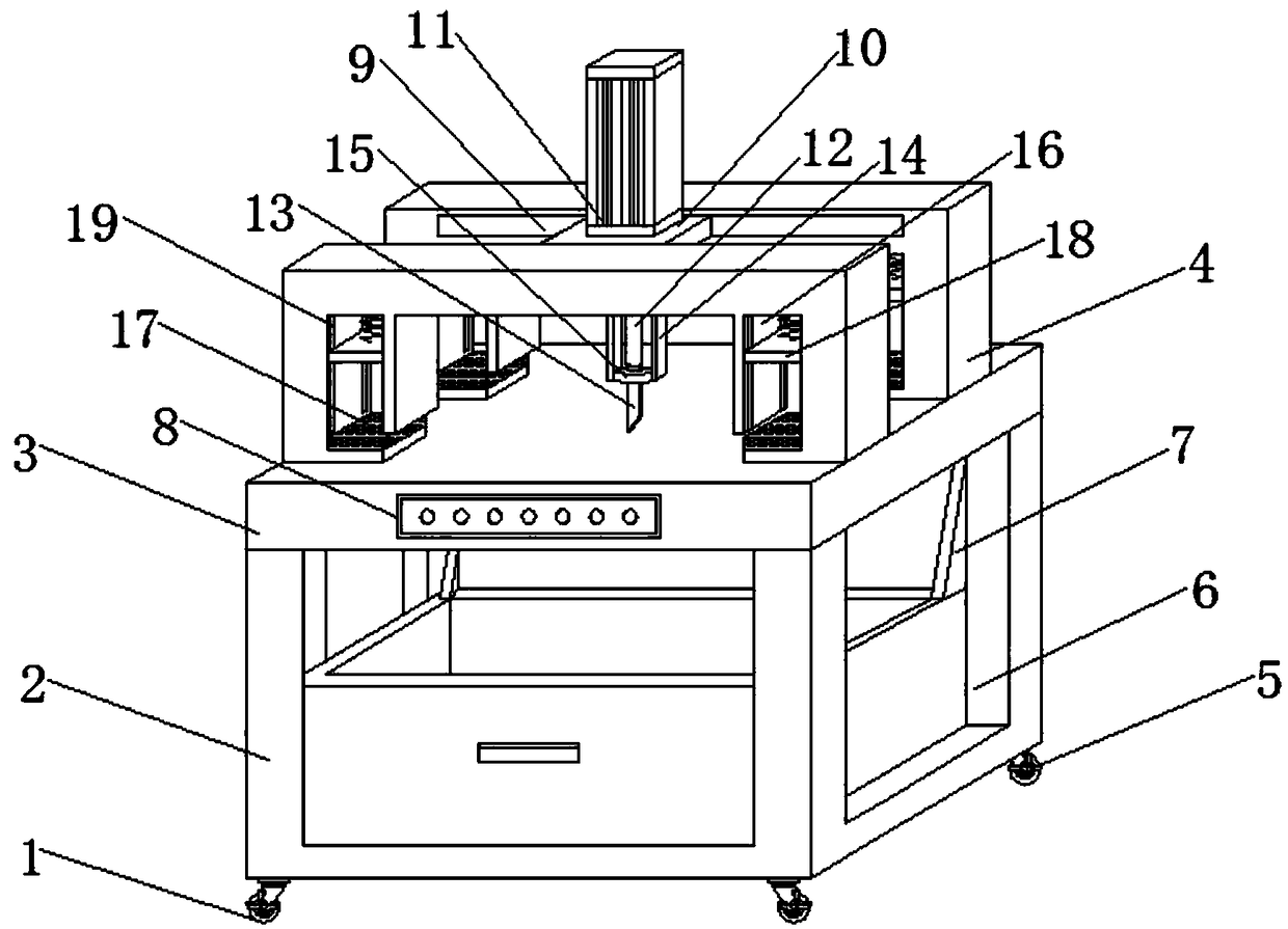 Excess material cutting device specially used for textile equipment