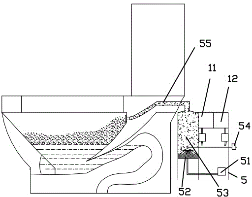 Method for detecting biochemical indexes of excrement in toilet and detection equipment using same