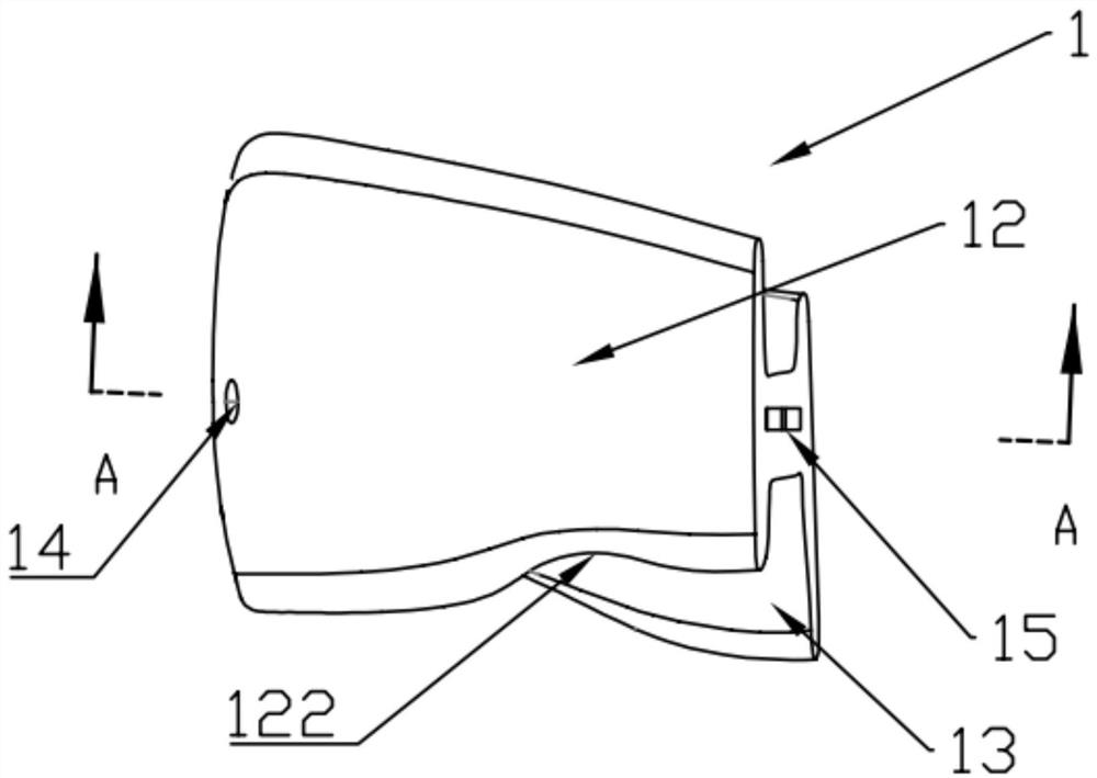 Induction appliance with adjustable rear end, correction set and correction system