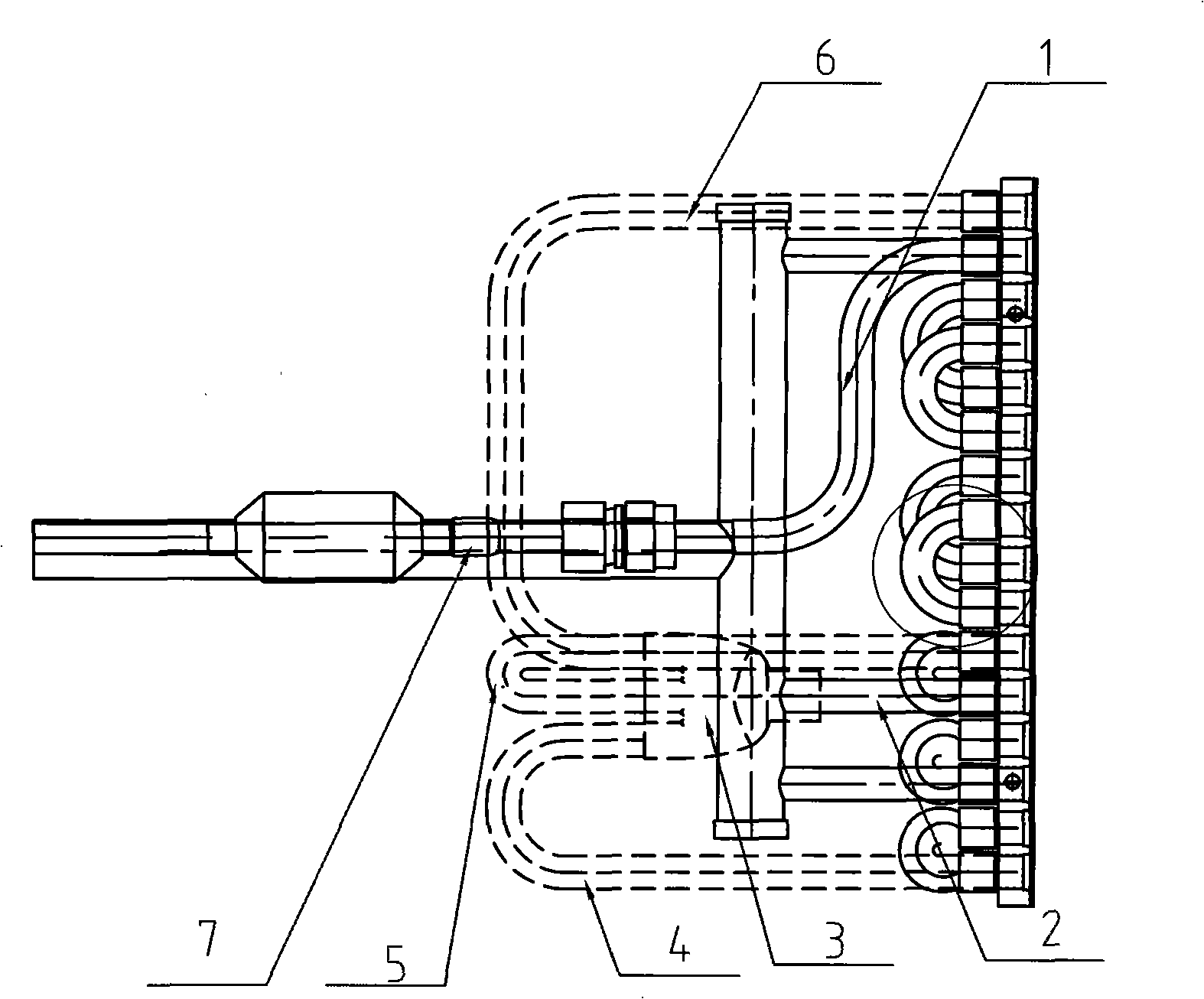 High-efficiency evaporation type fin heat exchanger