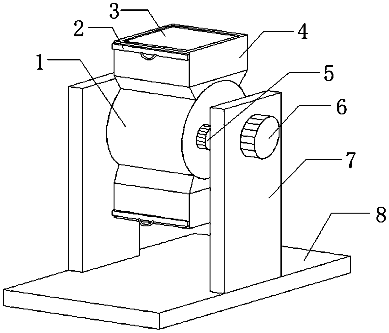 Circulating crushing device for curing agent coating production