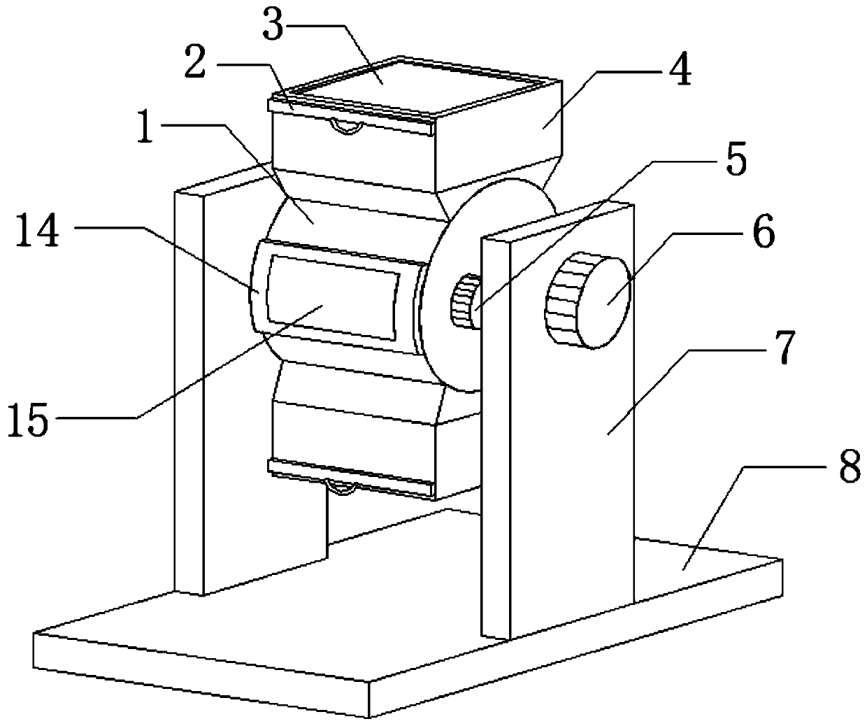 Circulating crushing device for curing agent coating production