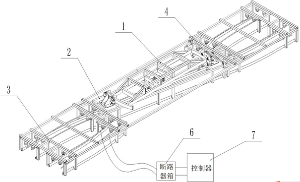 Catenary crossing device for underground trolley in coal mine