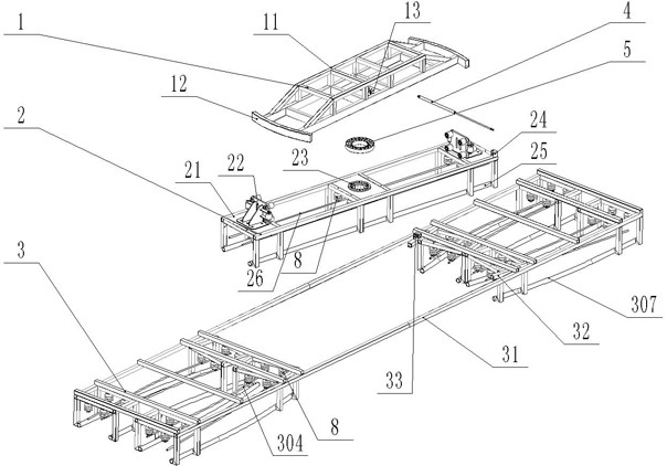 Catenary crossing device for underground trolley in coal mine