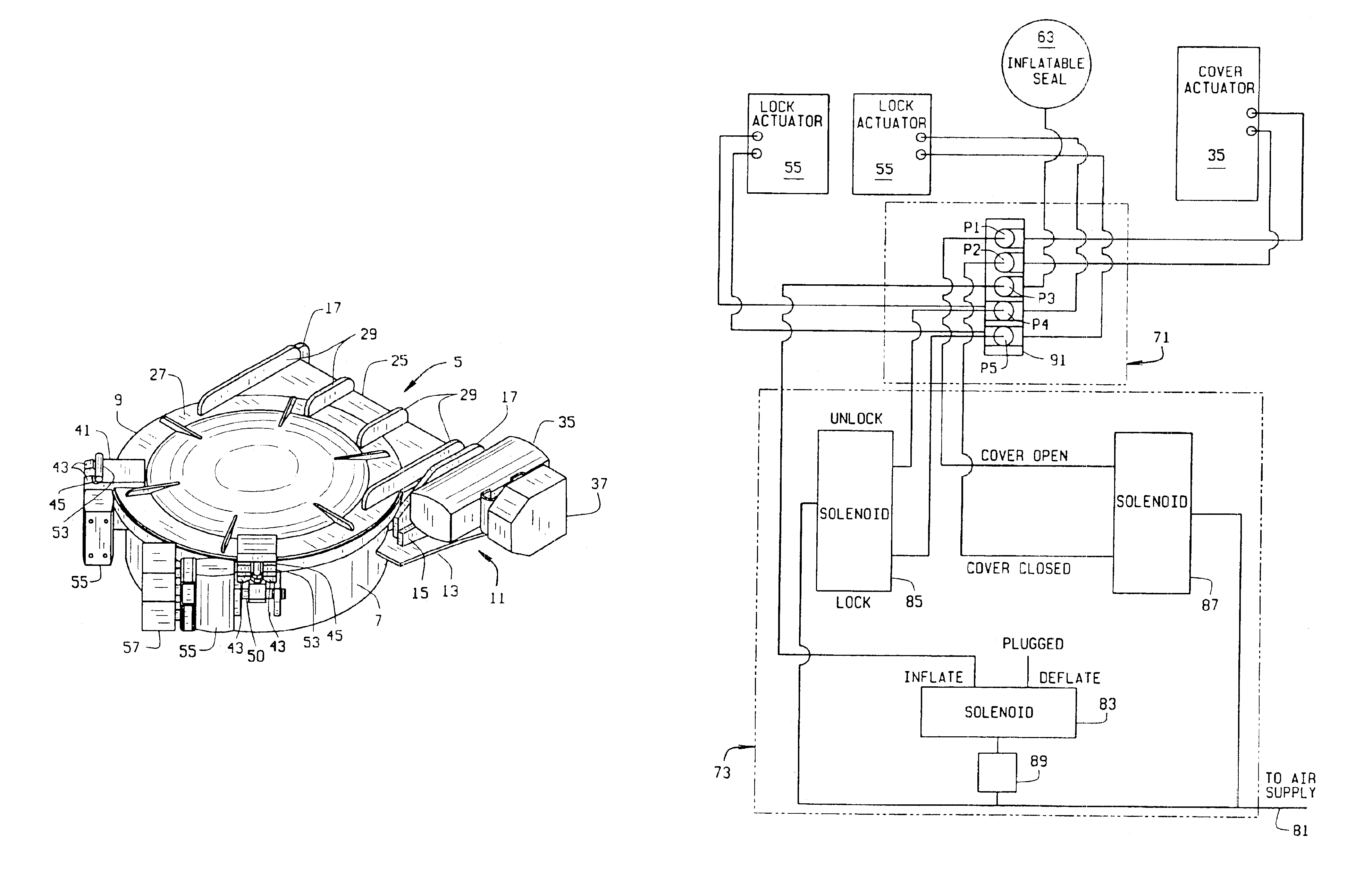 Remotely operated manhole cover for a tanker