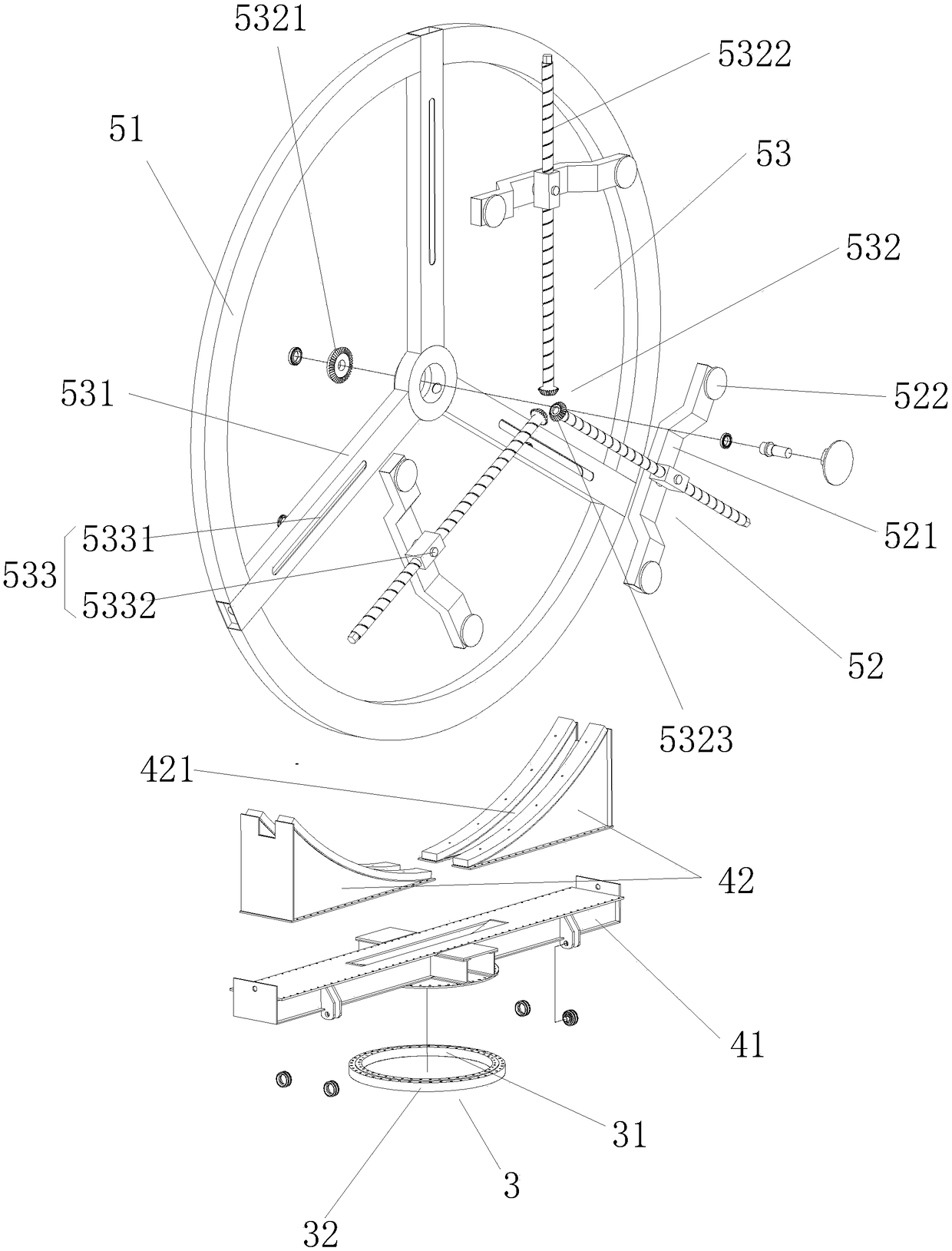 Transport vehicle for transporting large-diameter cylindrical object