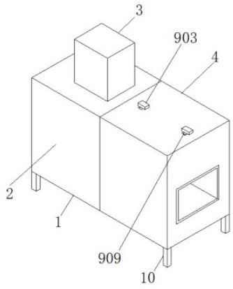 Disinfection device for production of food packaging bags