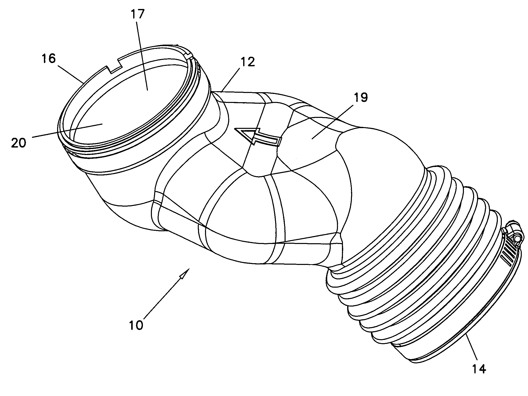 Adsorptive duct for contaminant removal, and methods