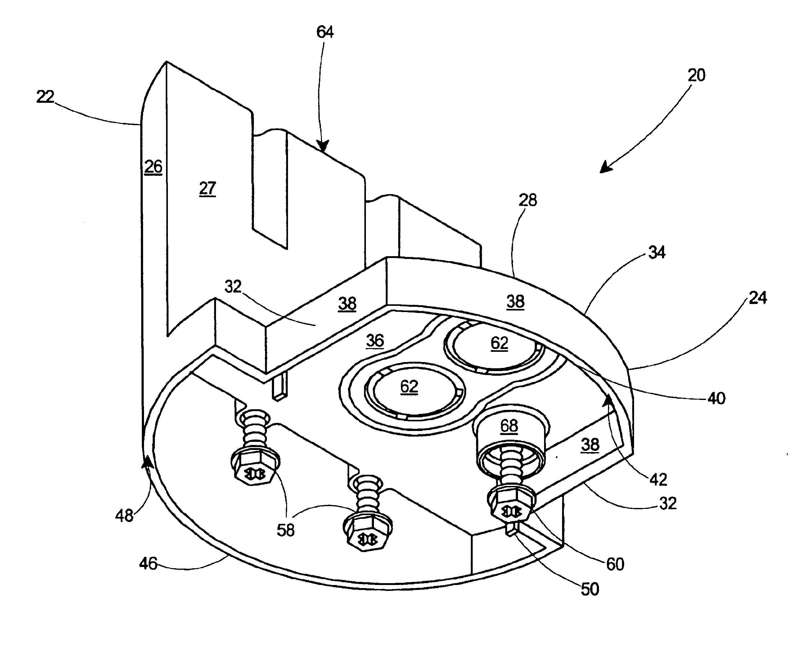 Prepackaged mounting assembly