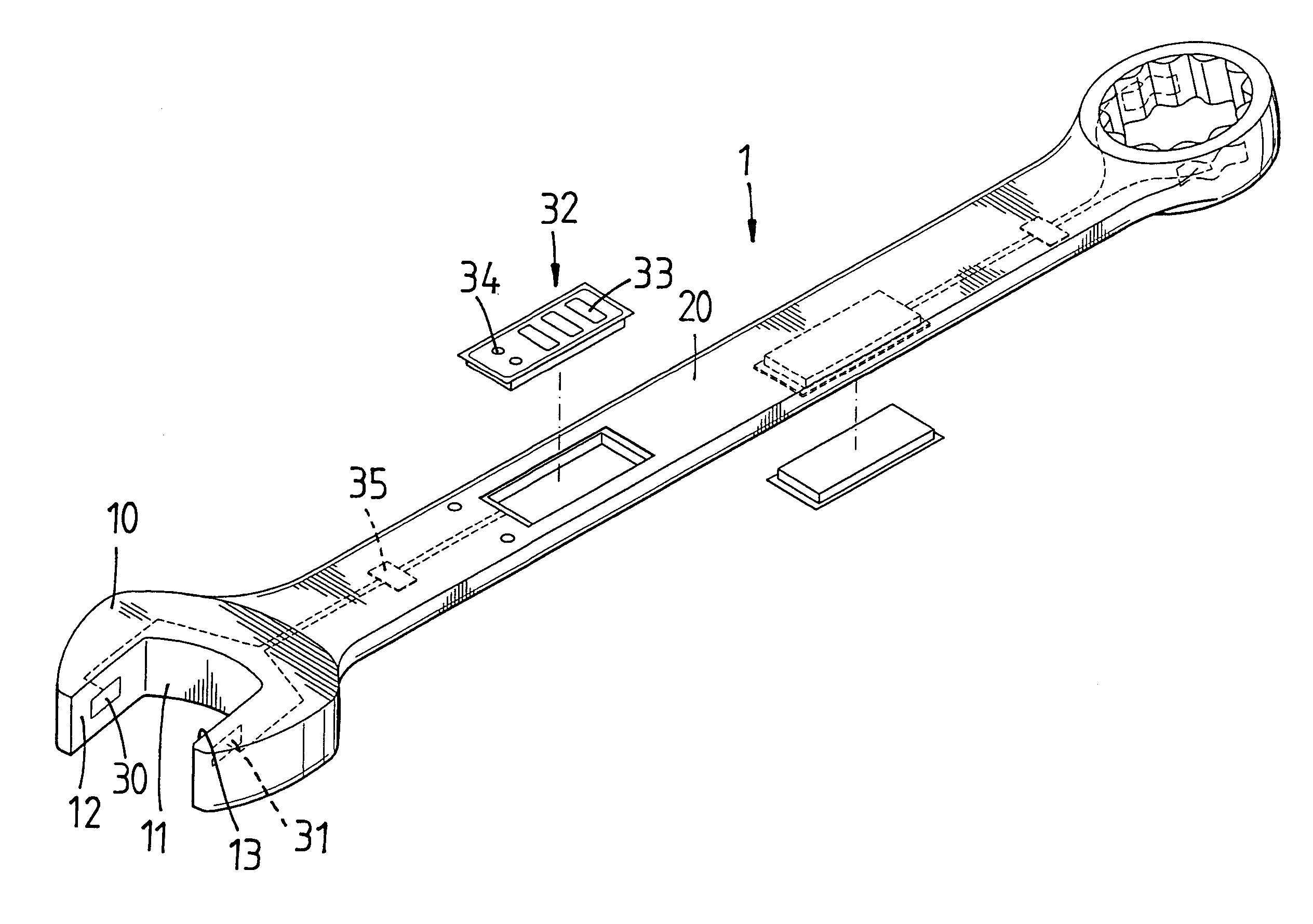 Torque applying tool with display window