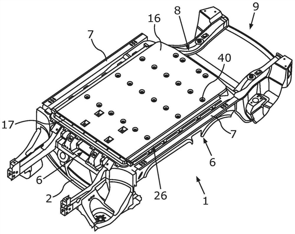 Energy store floor assembly for motor vehicle