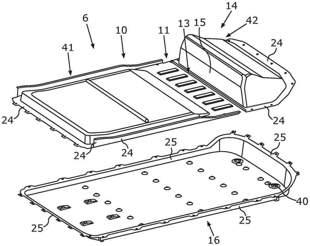 Energy store floor assembly for motor vehicle