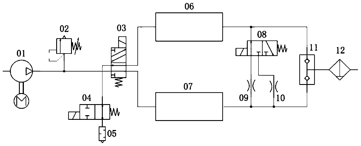 Train wind source system and lubricating oil emulsification prevention method