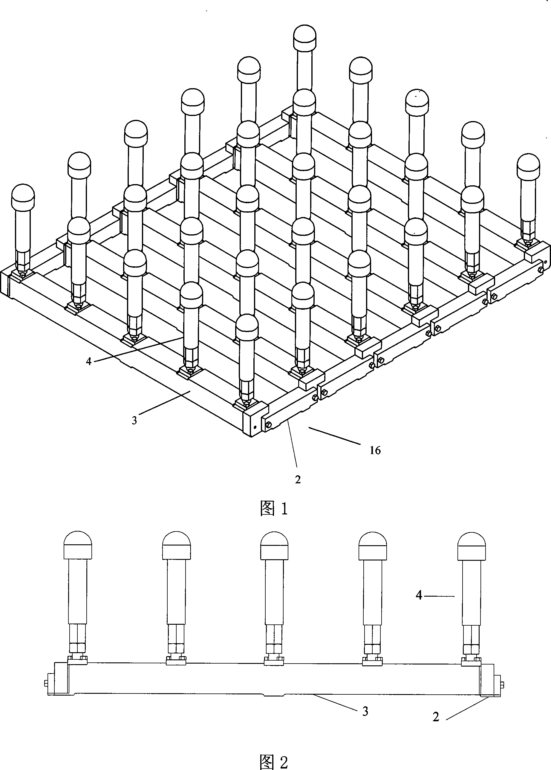 Combined skin-covering face measuring flexible multi-point support device