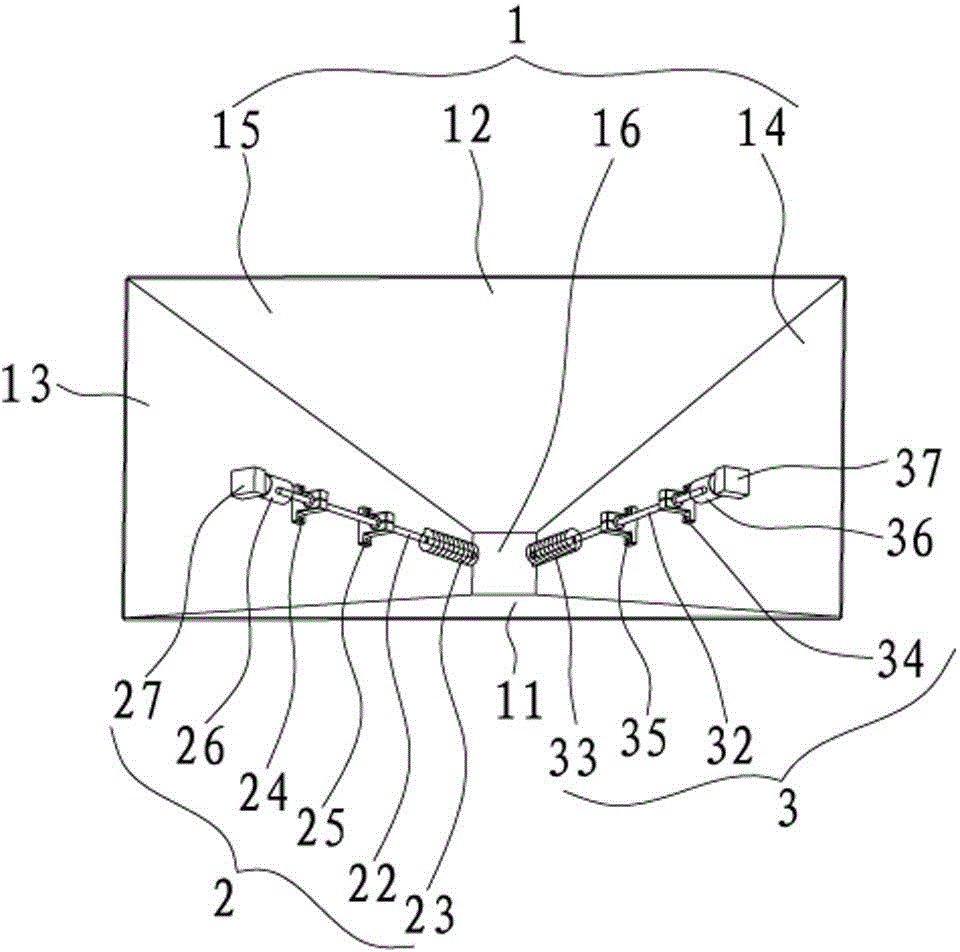 Dust hopper on-line guiding device