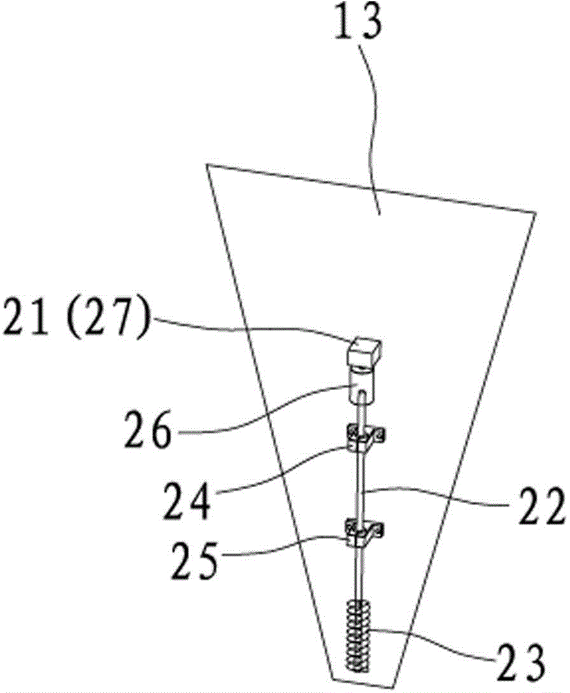 Dust hopper on-line guiding device