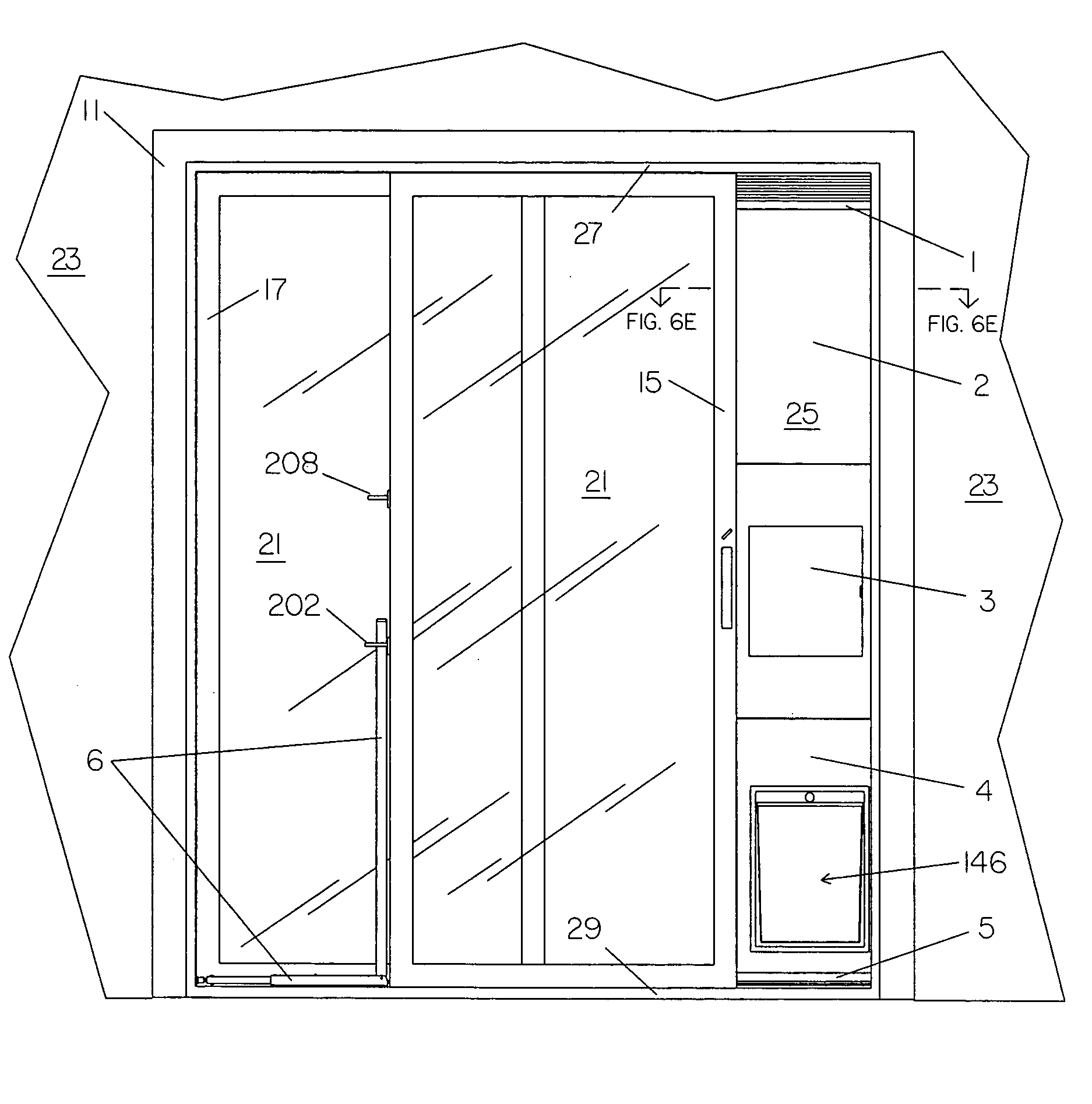 Sliding door insert for portable pet portal