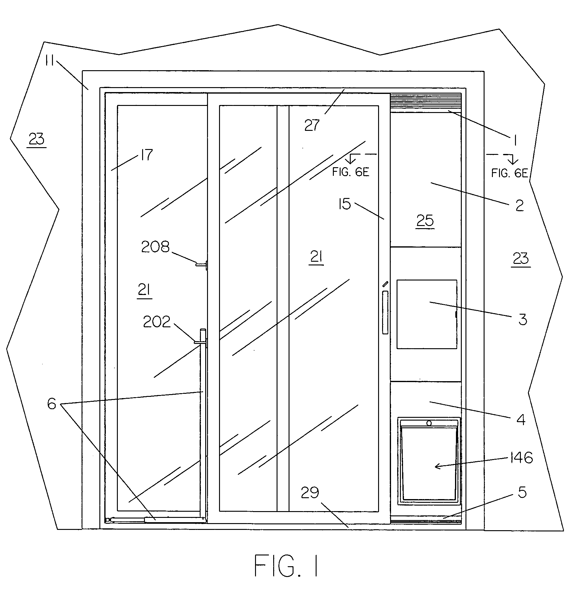 Sliding door insert for portable pet portal