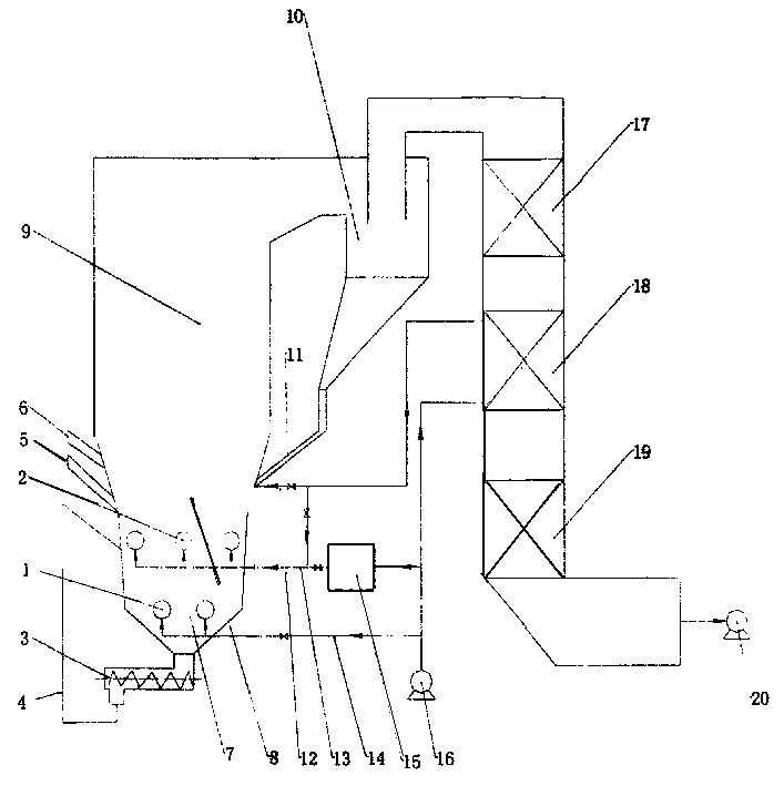 Garbage incinerator integrating fluidized incineration and moving cold slag into one integral and method