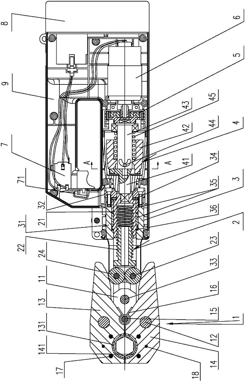 Impact type electric compression joint or shearing pliers