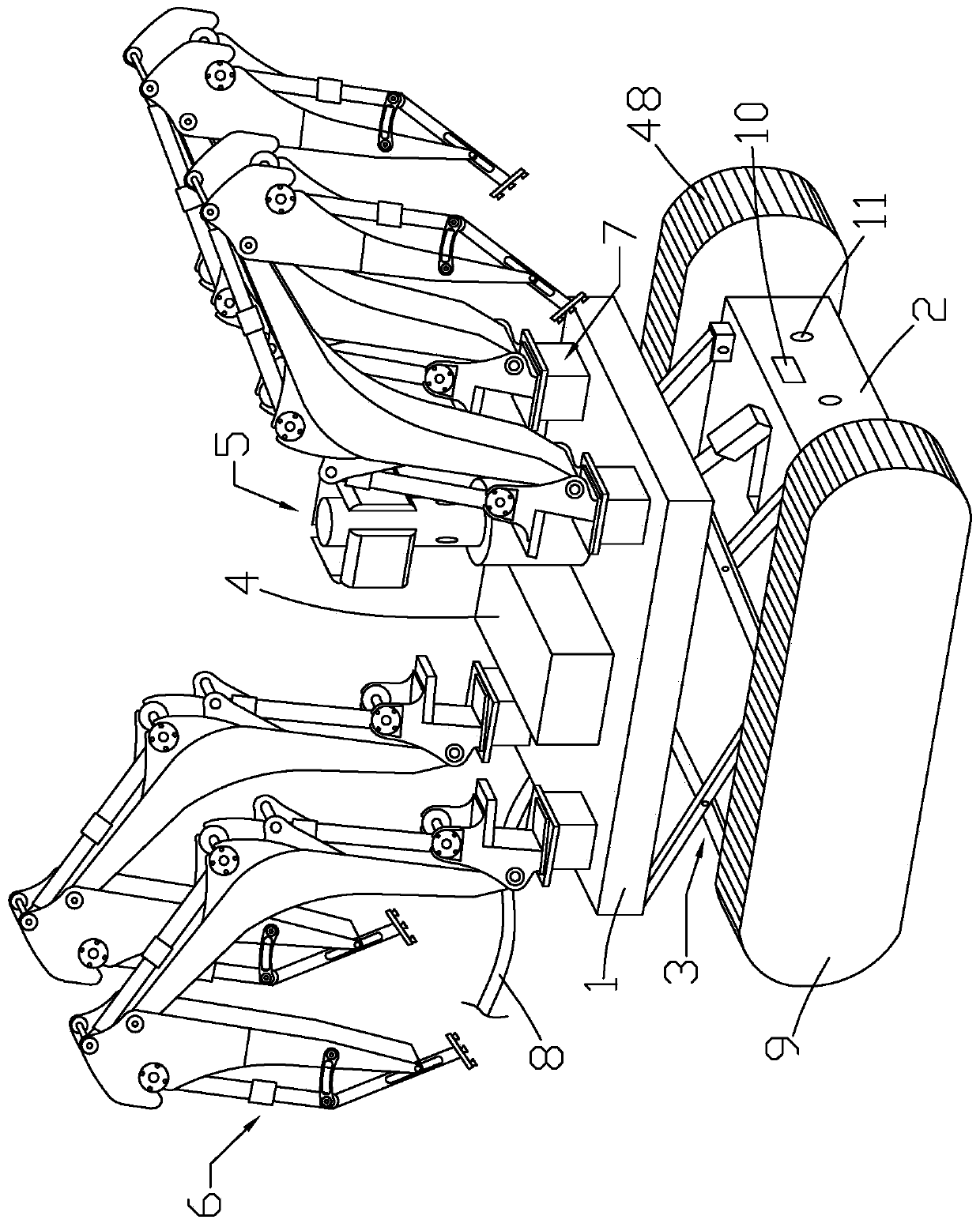 Multi- foot crawler belt float valve type crawler and crawling method thereof