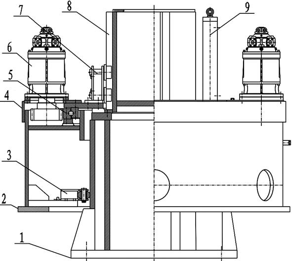 Central transmission thickener driving device