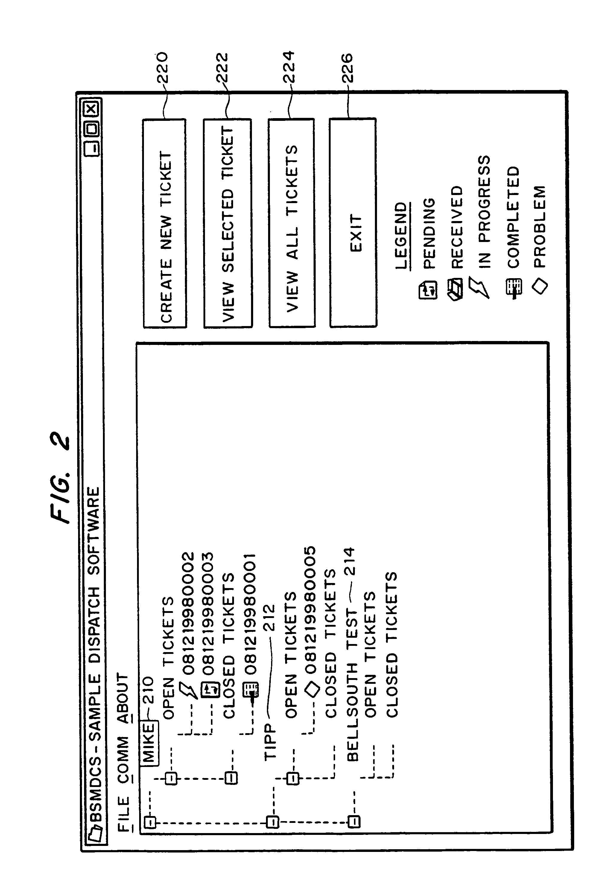 Dispatch application utilizing short message service