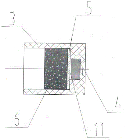 Plastic shell gunpowder fixing propelling system and fastener and machining process thereof