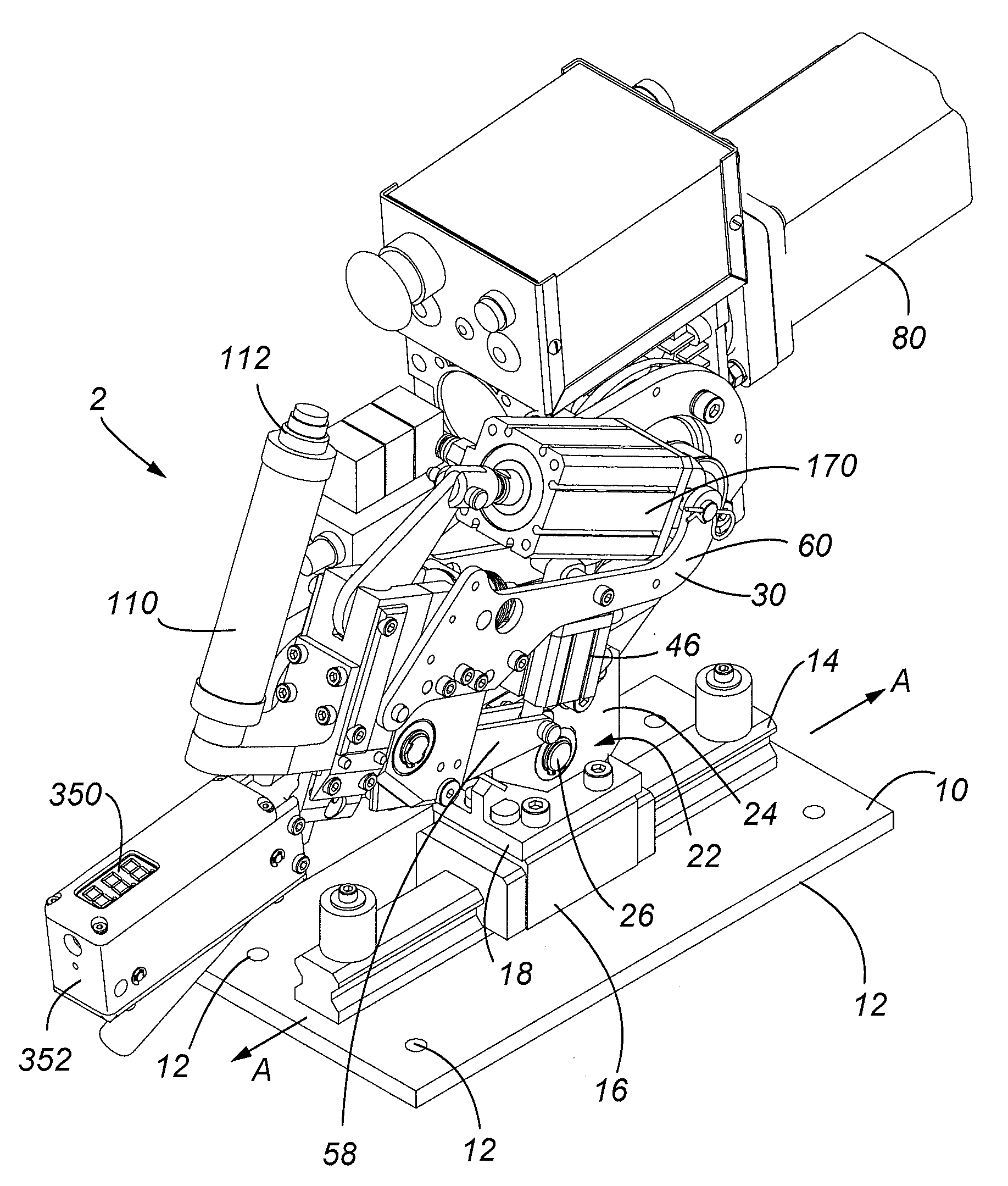 Stationary band clamping apparatus