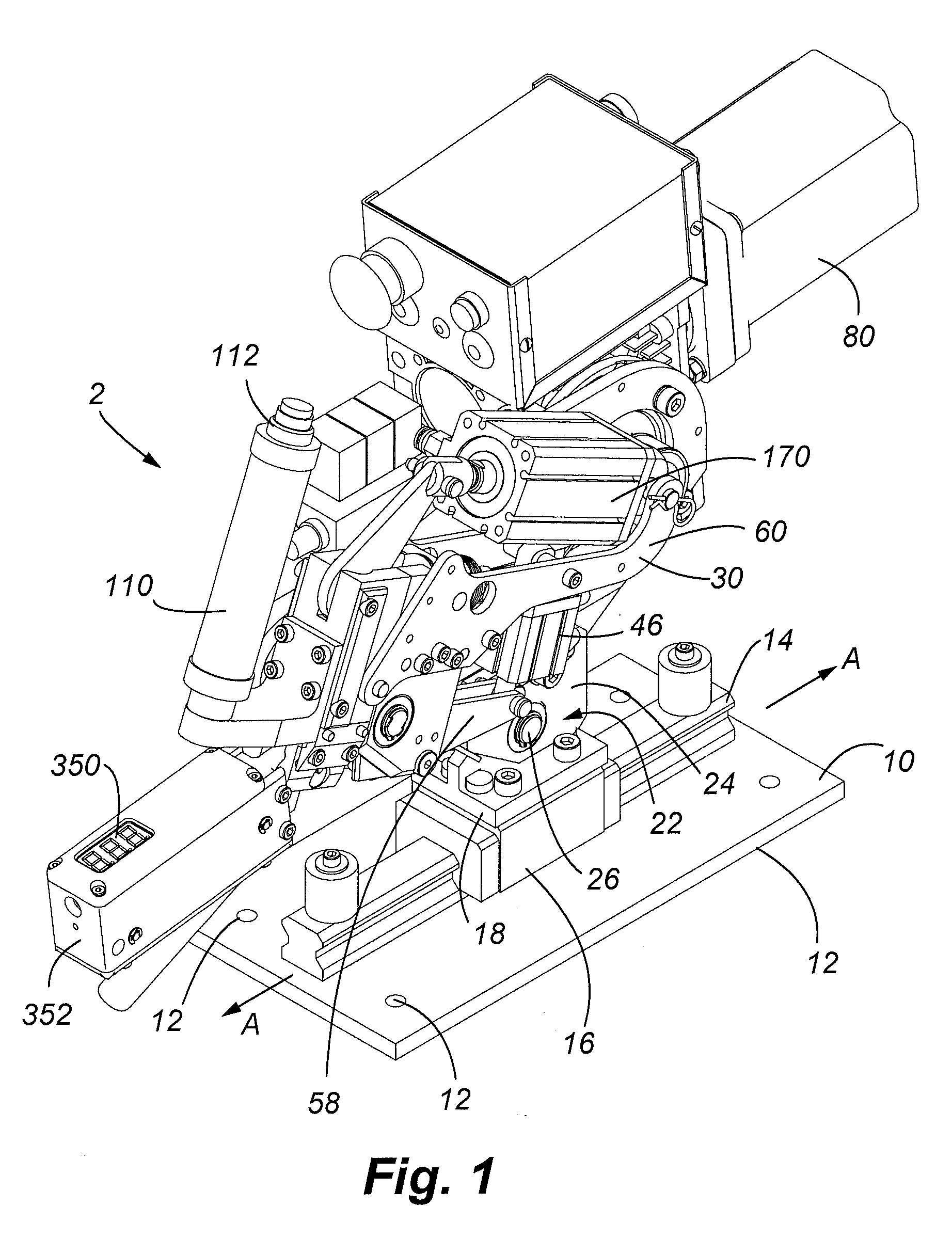 Stationary band clamping apparatus