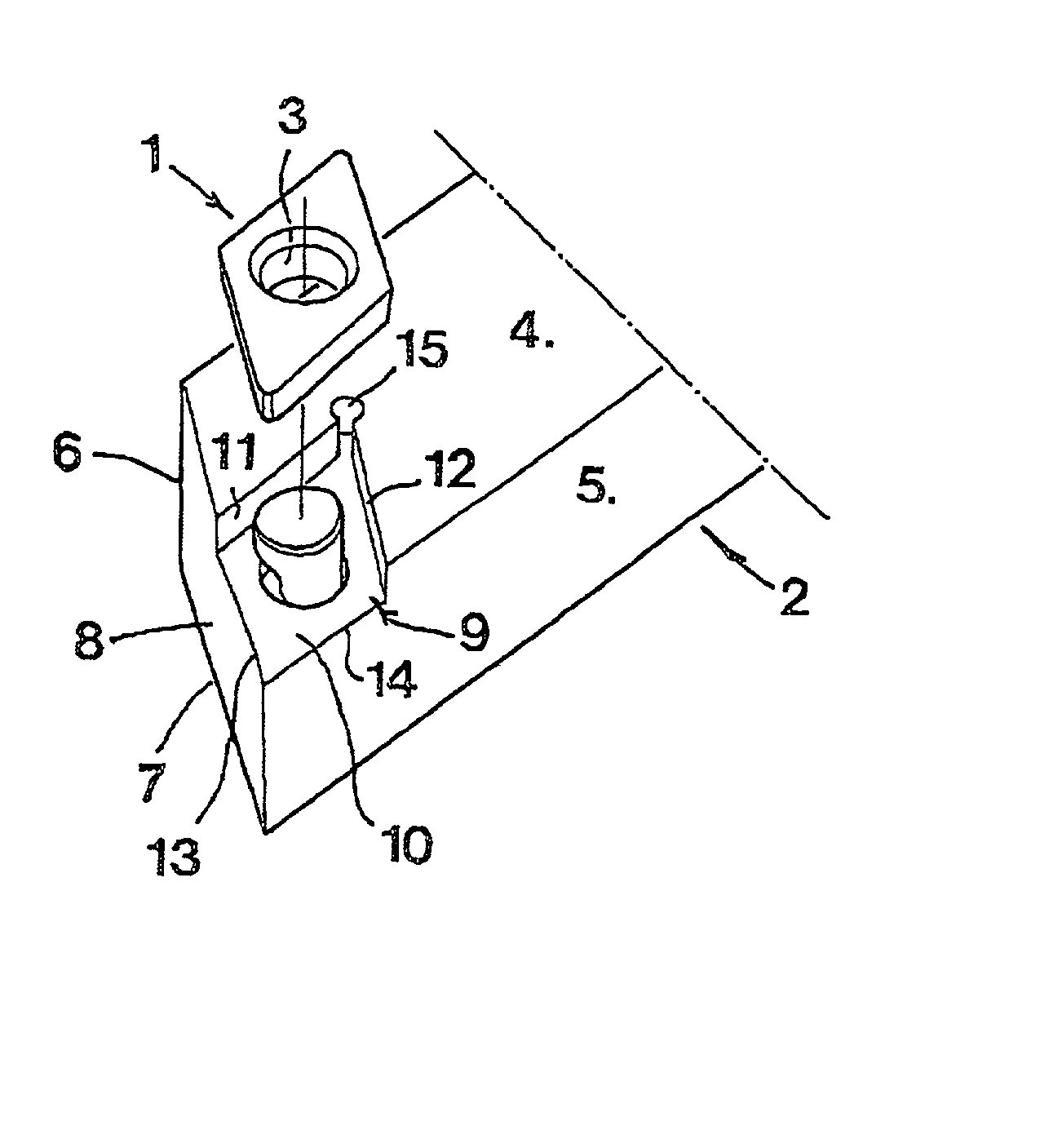 Tool for chip removing machining having a screw-actuated clamp