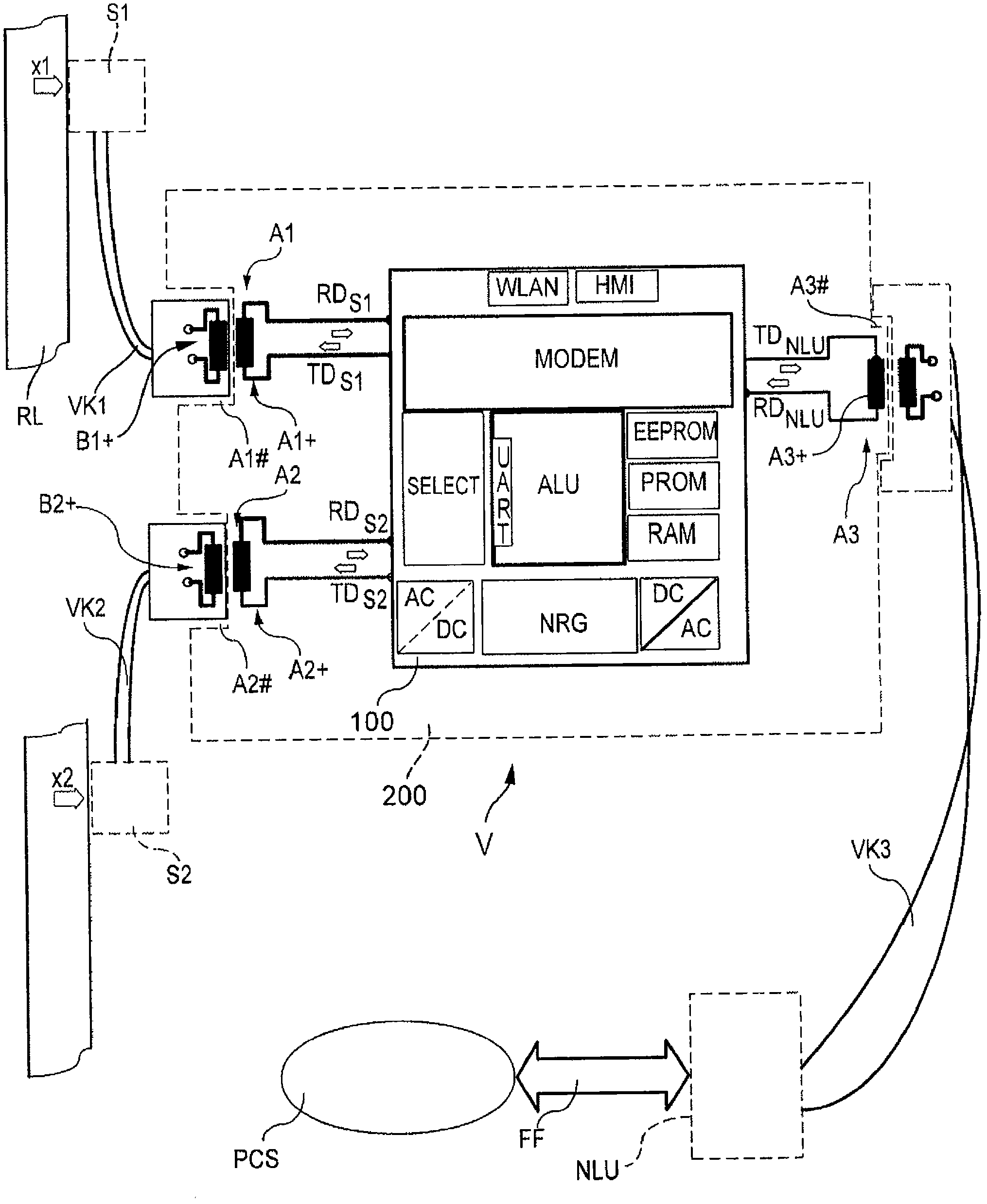 Distributor module or measuring system comprising said distributor module