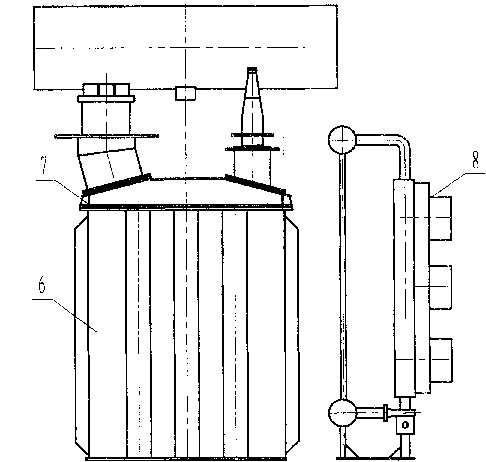 Single-phase ultra-high-capacity nuclear power station transformer