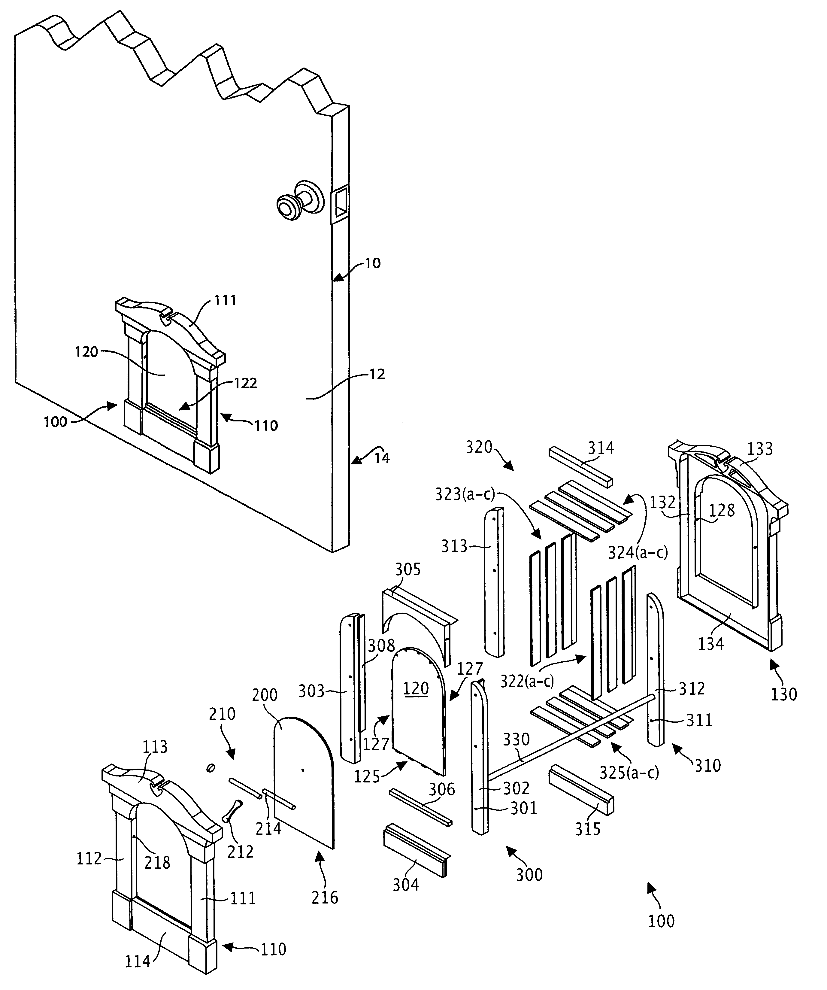 Adjustable pet door having removable decorative frames