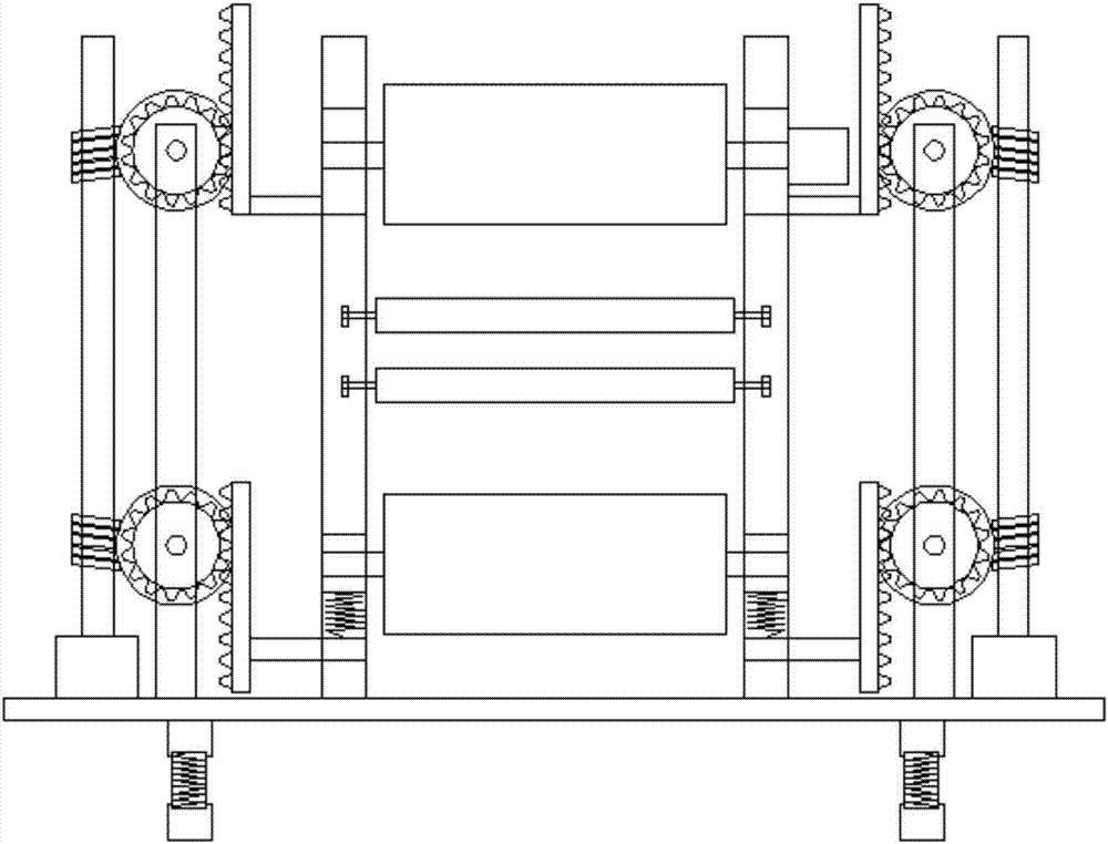 Roller type hot printing device for packaging printing production line