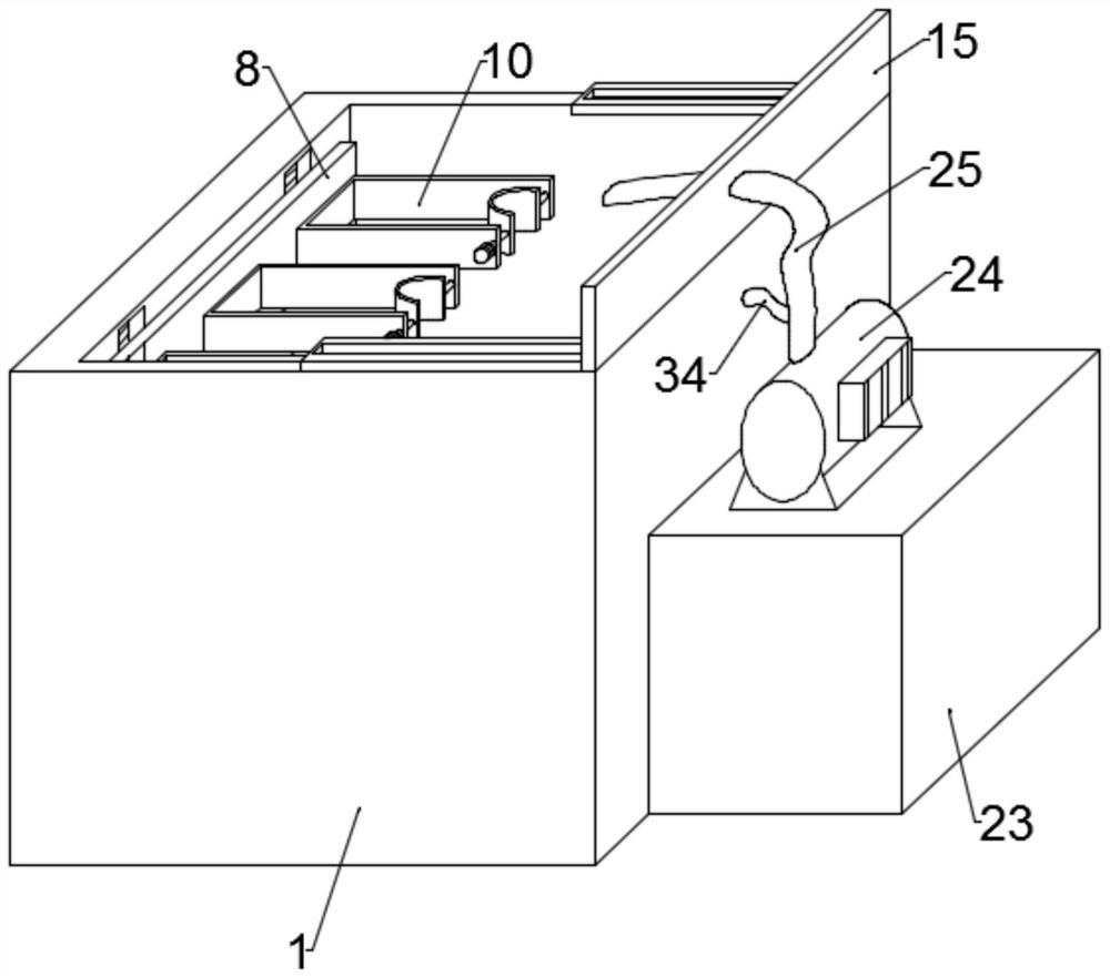 Test tube cleaning treatment device for biochemical experiments