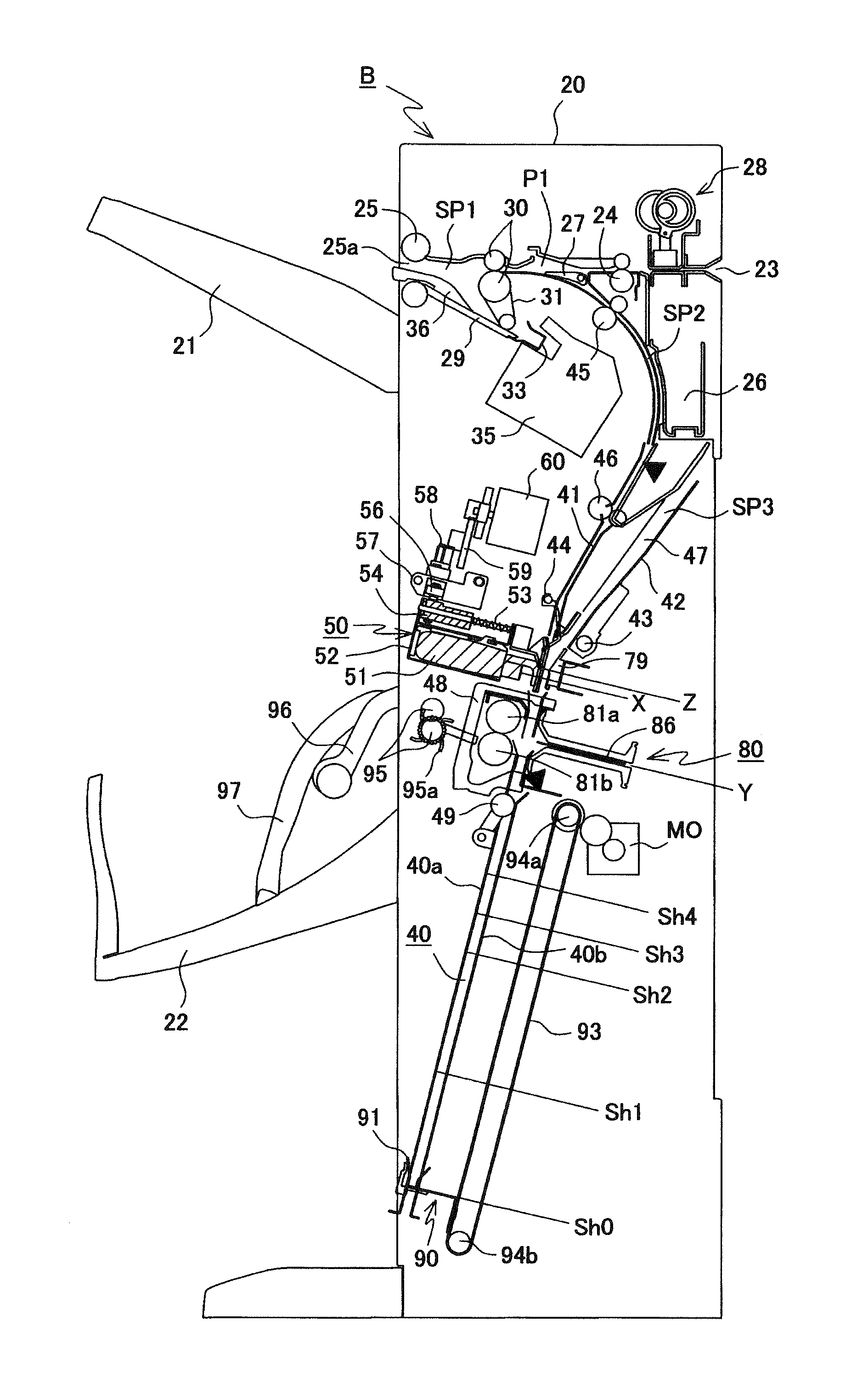 Adhesive bonding sheet processing device and image forming device provided with the same