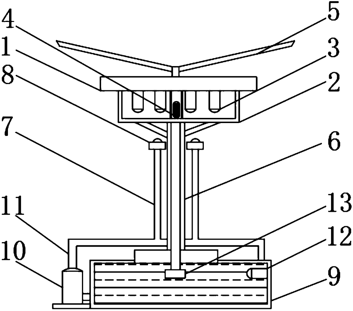 Garden streetlamp with self-cleaning function